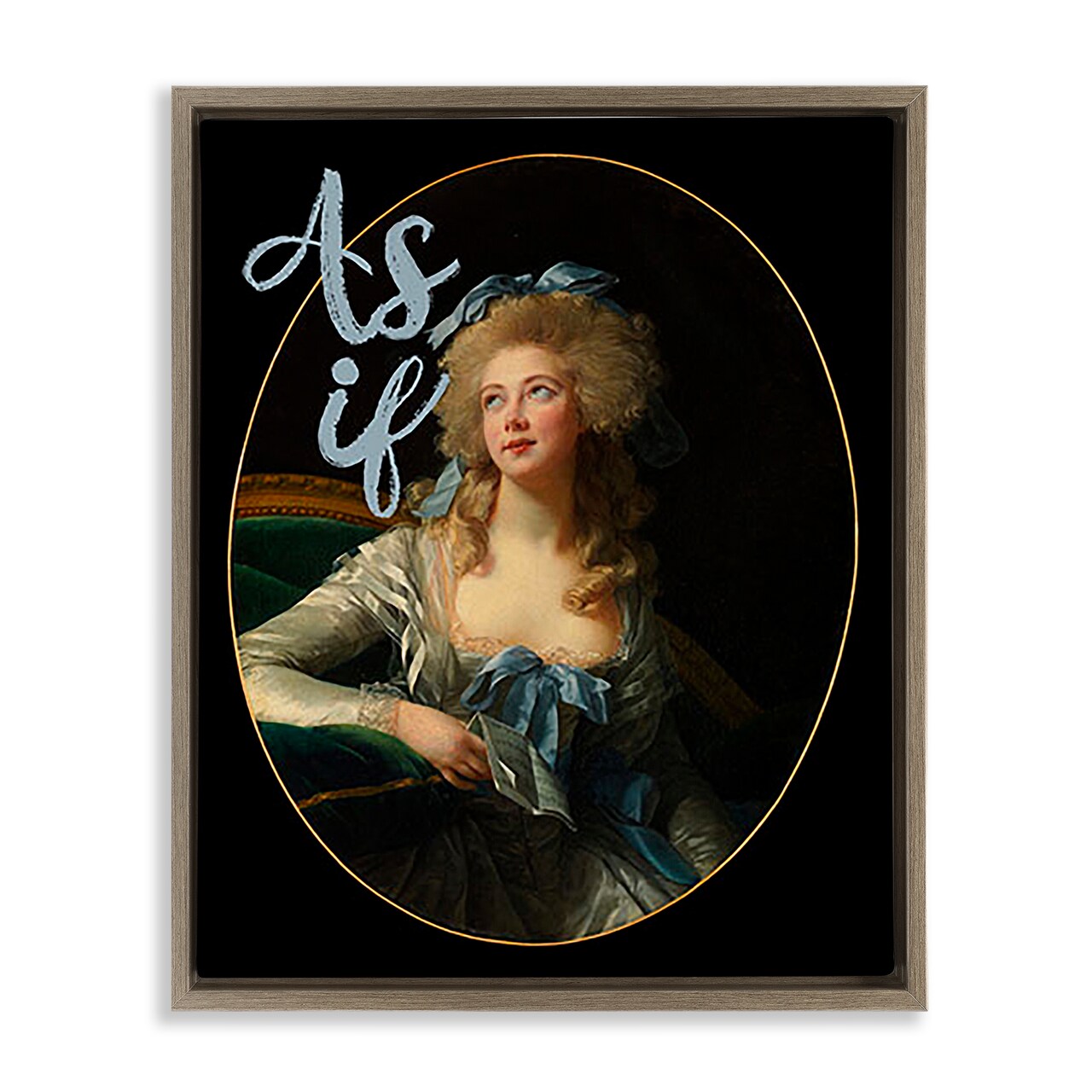Stupell Industries As If Classical Portrait Framed Floater Canvas Wall Art Design by Ashley Singleton